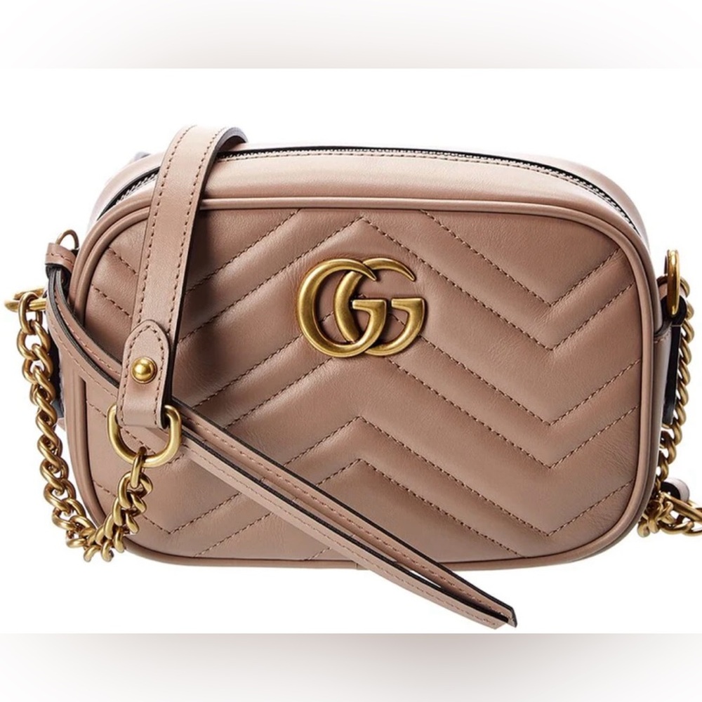 Gucci GG Marmont Mini Matelasse Leather Crossbody Camera Bag